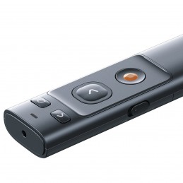 Baseus Orange Dot Multifunctionale remote control for presentation, with a laser pointer - gray