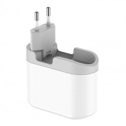 Budi 328E Universal Wall Charger, USB + USB-C, 18W + EU/UK/US Adapters (White)