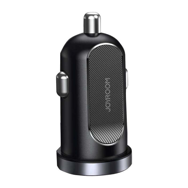 Car charger Joyroom C-A08, 1x USB QC3.0, 1x USB-C PD 30W (black)