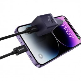 Mini wall charger Baseus GaN5 30W (purple)