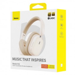 Wireless Headphones with Noise-Cancellation Baseus Bowie H1i (White)