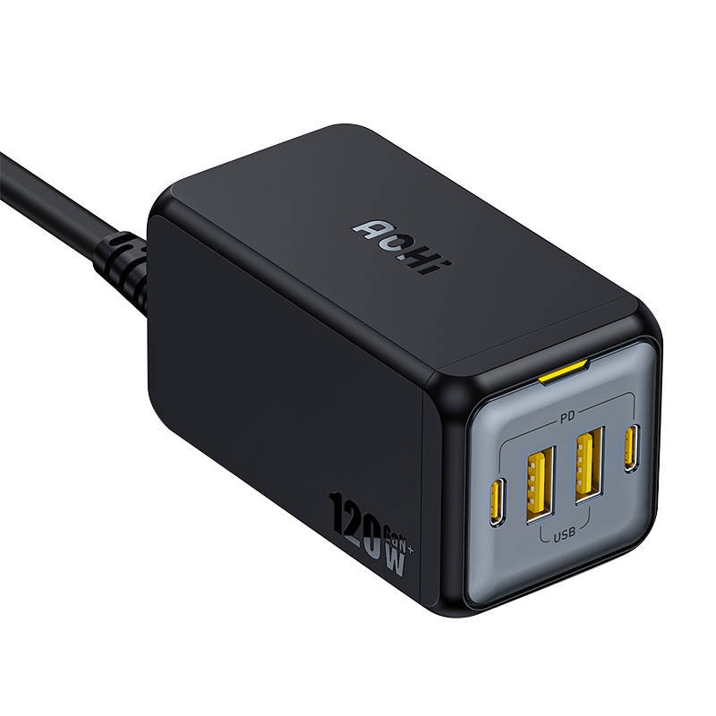 AOHI Desk charger 120W AOC-C006 120W, 2x USB-C, 2x USB-A (black)