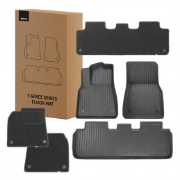 6-Piece Floor Mat for Tesla Baseus T-Space Series (black Polypropylene)