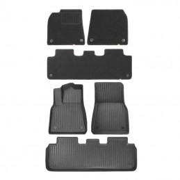 6-Piece Floor Mat for Tesla Baseus T-Space Series (black Polypropylene)