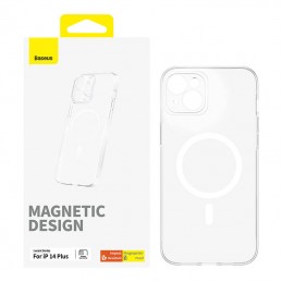 Magnetic Phone Case for iP 14 Plus Baseus OS-Lucent Series (Clear)