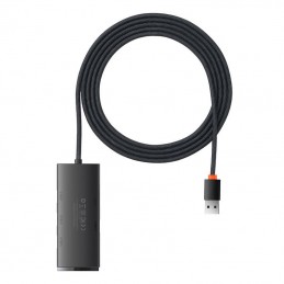 HUB  Adapter 4-Port USB Baseus OS-Lite 25cm (Black)