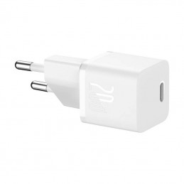 Mini wall charger Baseus GaN5 20W (white)