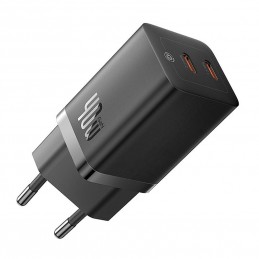 Wall Charger Baseus GaN5 40W, 2x USB C (Black)