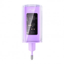 Wall charger Acefast A45, 2x USB-C, 1xUSB-A, 65W PD (violet)