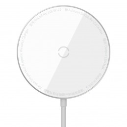 Baseus Simple Mini magnetic induction wireless charger, MagSafe, 15W (white)