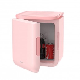 Mini fridge Baseus Igloo with heating function, 6L, 230V (pink)