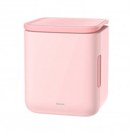 Mini fridge Baseus Igloo with heating function, 6L, 230V (pink)