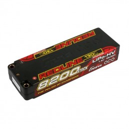 Gens Ace Redline 8200mAh 7.6V 130C 2S1P HardCase HV Battery