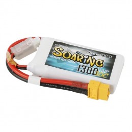 Gens Ace Soaring 1300mAh 7.4V 30C 2S1P XT60 battery