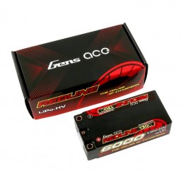 Gens Ace Redline 6000mAh 7.6V 130C 2S2P HardCase HV Shorty Battery