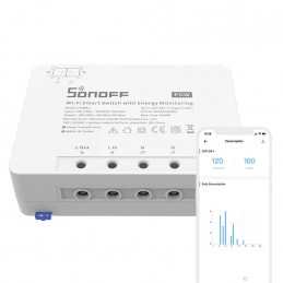 Smart Wi-Fi switch with Energy Monitoring Sonoff POWR3 (25A/5500W)