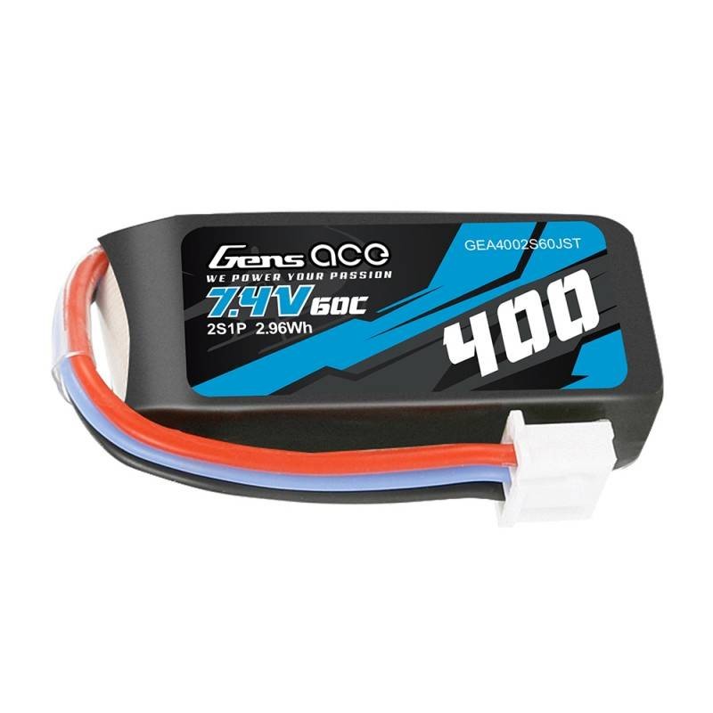 Battery Gens Ace 400mAh 7.4V 60C 2S1P JST