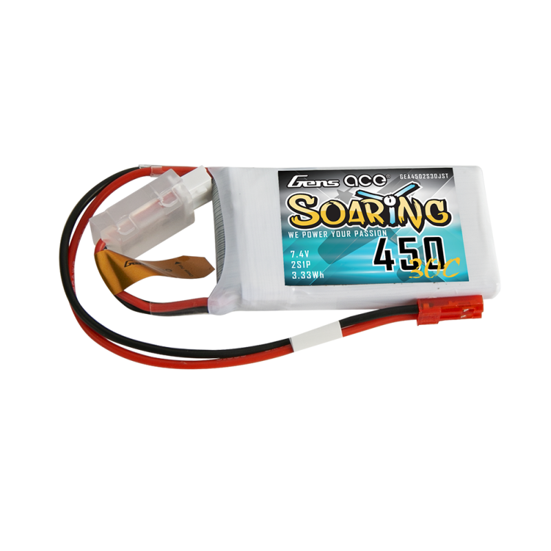 Battery Gens Ace Soaring 450mAh 7,4V 30C 2S1P JST-SYP