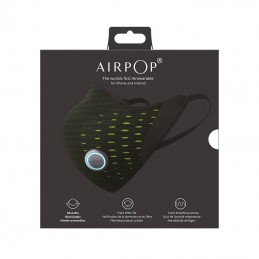 SMART Face Mask AirPOP Active (Black/Yellow)