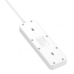 Power strip with 5 AC sockets, 3x USB, USB-C, LDNIO SC5415, EU/US, 2500W (white)