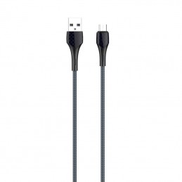 LDNIO LS521 1m USB - Micro USB Cable (Grey-Blue)