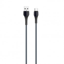 LDNIO LS522  USB - USB-C 2m Cable (Grey-Blue)