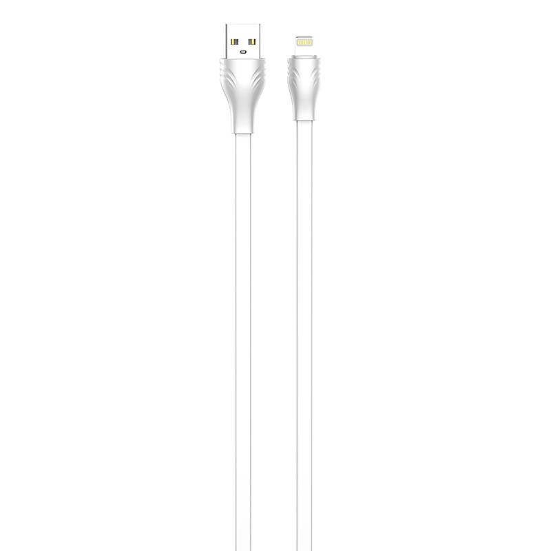 USB to Lightning cable LDNIO LS551, 2.1A, 1m (white)