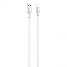 Cable USB to USB-C LDNIO LS553, 2.1A, 2m (white)