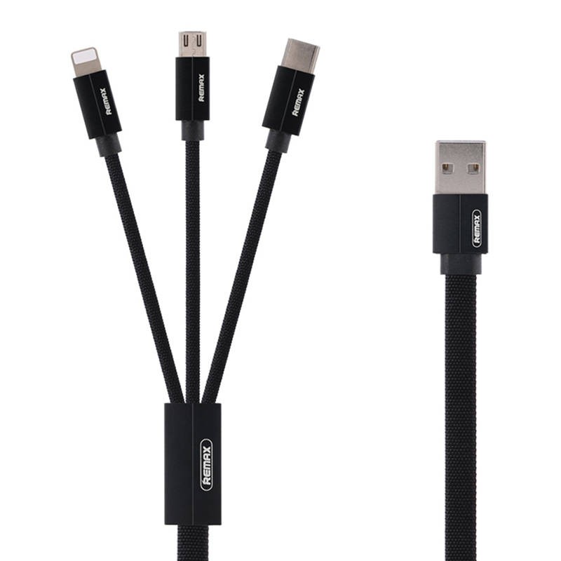 Cable USB 3in1 Remax Kerolla, 2m (black)