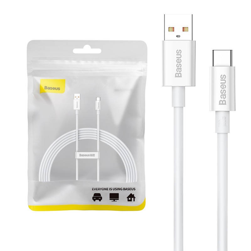 Cable USB do USB-C Baseus Superior 100W 2m (white)