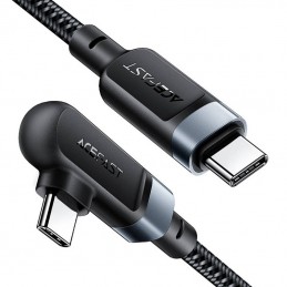 Cable USB-C to USB-C Acefast C5-03 angled, 100W, 2m (black)