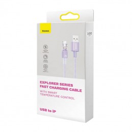 Fast Charging cable Baseus USB-A to Lightning Explorer Series 1m 2.4A (purple)