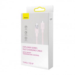 Fast Charging cable Baseus USB-A to Lightning Explorer Series 2m 20W (pink)