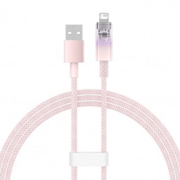 Fast Charging cable Baseus USB-A to Lightning Explorer Series 1m, 2.4A (pink)