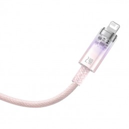 Fast Charging cable Baseus USB-A to Lightning Explorer Series 1m, 2.4A (pink)