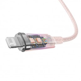 Fast Charging cable Baseus USB-A to Lightning Explorer Series 1m, 2.4A (pink)