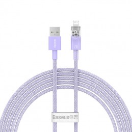 Fast Charging cable Baseus USB-A to Lightning  Explorer Series 2m, 2.4A (purple)