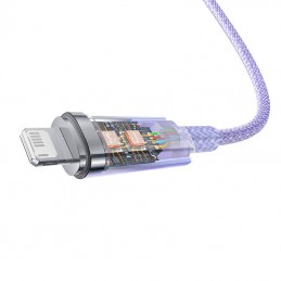 Fast Charging cable Baseus USB-A to Lightning  Explorer Series 2m, 2.4A (purple)