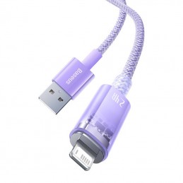 Fast Charging cable Baseus USB-A to Lightning  Explorer Series 2m, 2.4A (purple)