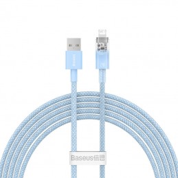 Fast Charging cable Baseus USB-A to Lightning  Explorer Series 2m, 2.4A (blue)