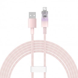 Fast Charging cable Baseus USB-A to Lightning  Explorer Series 2m, 2.4A (pink)