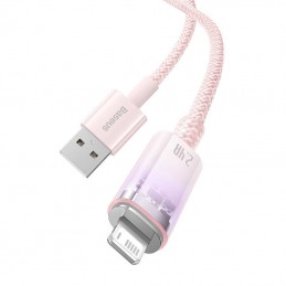 Fast Charging cable Baseus USB-A to Lightning  Explorer Series 2m, 2.4A (pink)