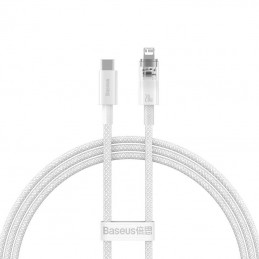 Fast Charging cable Baseus USB-C to Lightning  Explorer Series 1m, 20W (white)