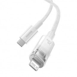 Fast Charging cable Baseus USB-C to Lightning  Explorer Series 1m, 20W (white)