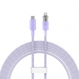 Fast Charging cable Baseus USB-C to Lightning  Explorer Series 2m, 20W (purple)