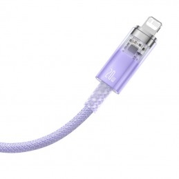 Fast Charging cable Baseus USB-C to Lightning  Explorer Series 2m, 20W (purple)