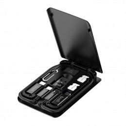 Multi-functional box for phones Budi 515C, 6 types cables (black)