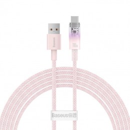 Quick Charge USB-C Baseus Flash, 6A,1m (Pink)