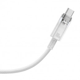 Quick Charge USB-C Baseus  6A, 1m (white)