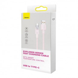 Quick Charge USB-C Baseus  6A, 1m (Pink)